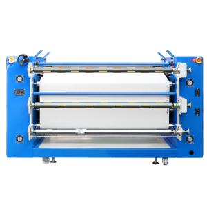 Bottom-feed roller heat transfer machine