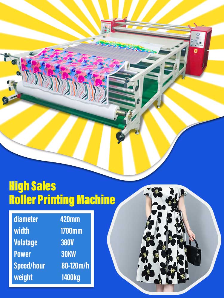 custom color logo roller garment printing machine1